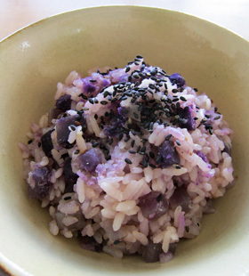 紅芋（紫芋）ご飯